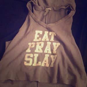 A “eat pray slay” shirt